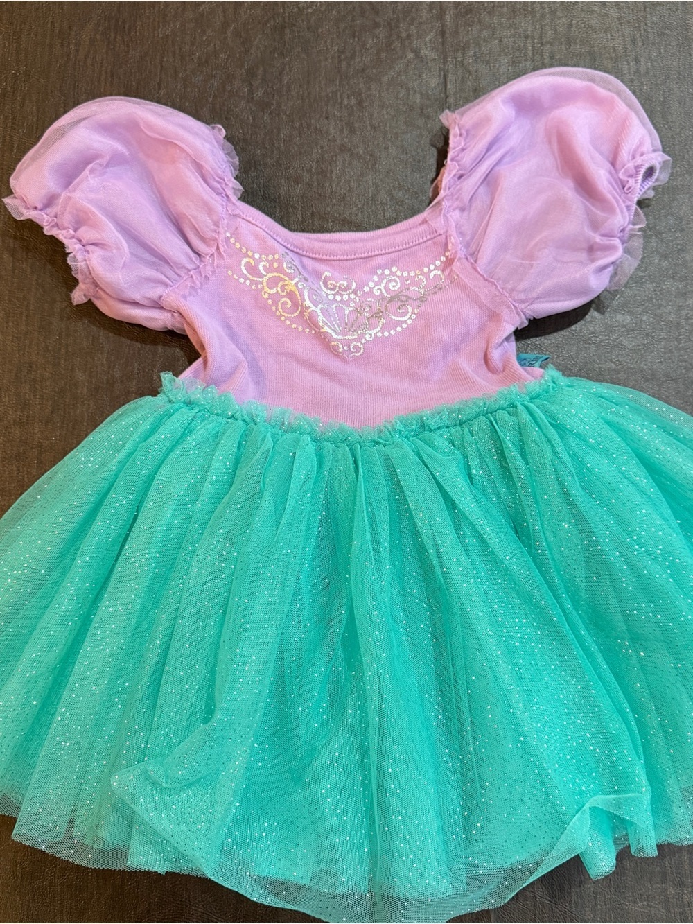 Disney Princess Ariel Lilac & Teal Sparkle Tutu Dress Sz 18M
